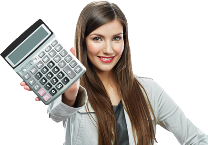 Businesswomanwith Calculator PNG image