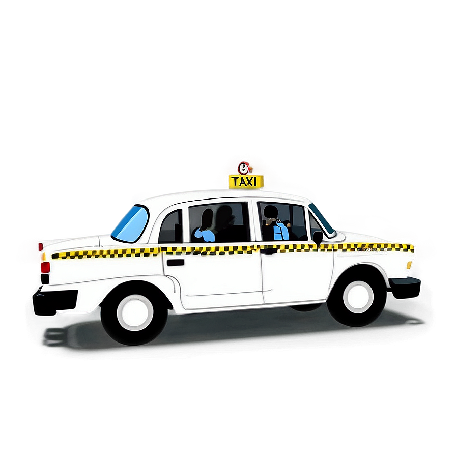 Busy City Taxi Scene Png Kle PNG image