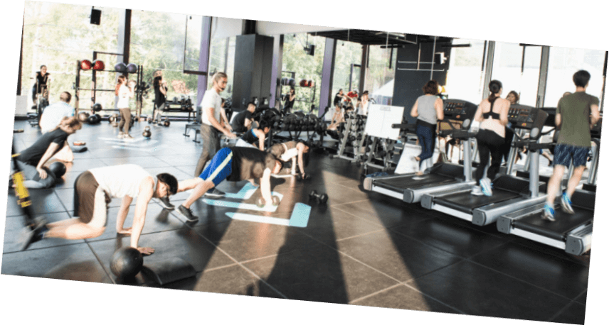 Busy Gym Session Fitness Workout PNG image