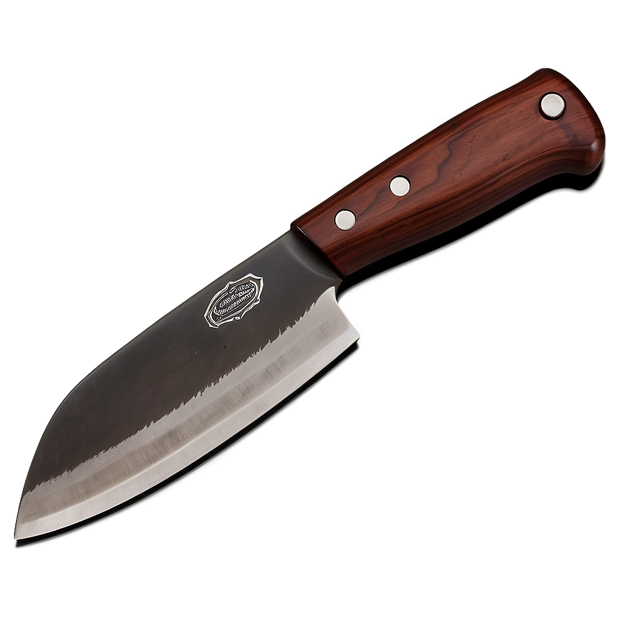 Butcher Knife With Wooden Handle Png Wxf PNG image