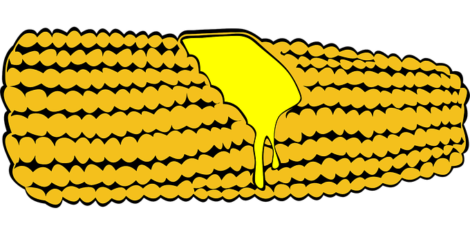 Buttered Corn Vector Illustration PNG image