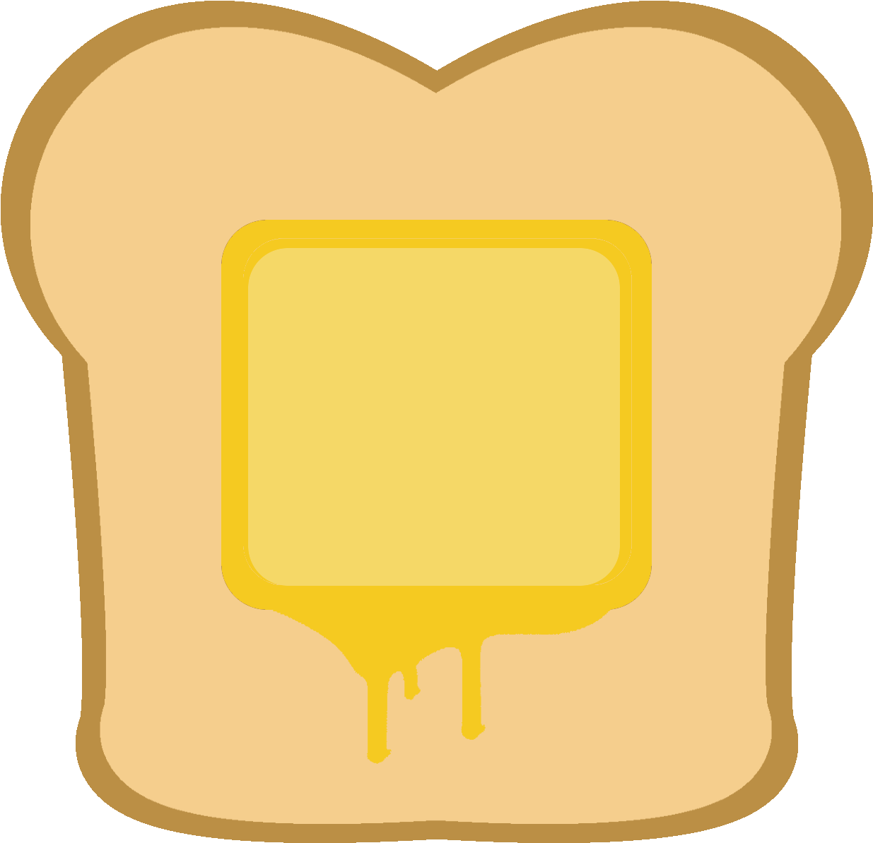 Buttered Sliceof Bread Graphic PNG image