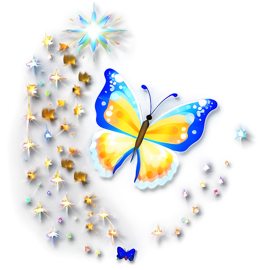 Butterfly And Stars Png 04292024 PNG image