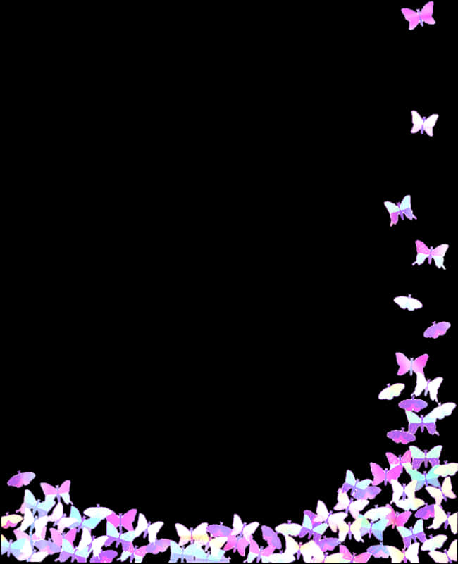 Butterfly Border Design PNG image