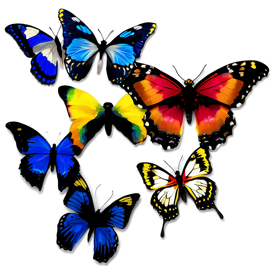 Butterfly Collection Set Png 04292024 PNG image