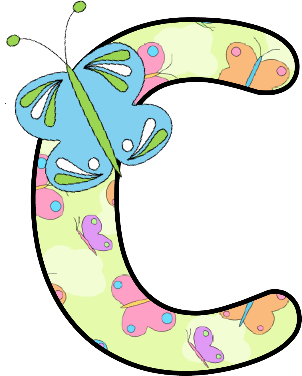 Butterfly Decorated Letter B PNG image