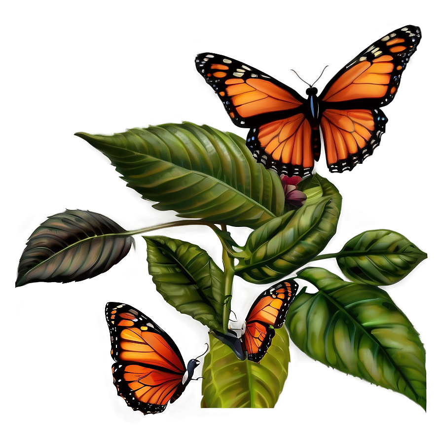 Butterfly Garden Scene Png 04292024 PNG image