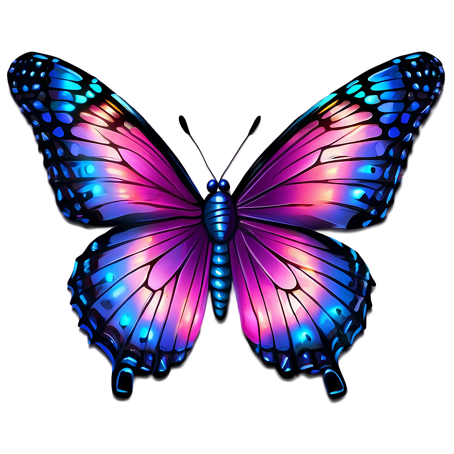 Butterfly Night Glow Png 8 PNG image