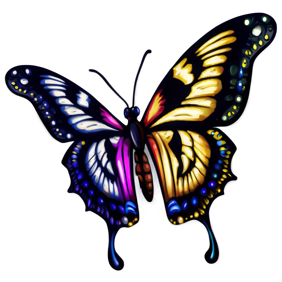 Butterfly Outline For Coloring Png Iqm PNG image