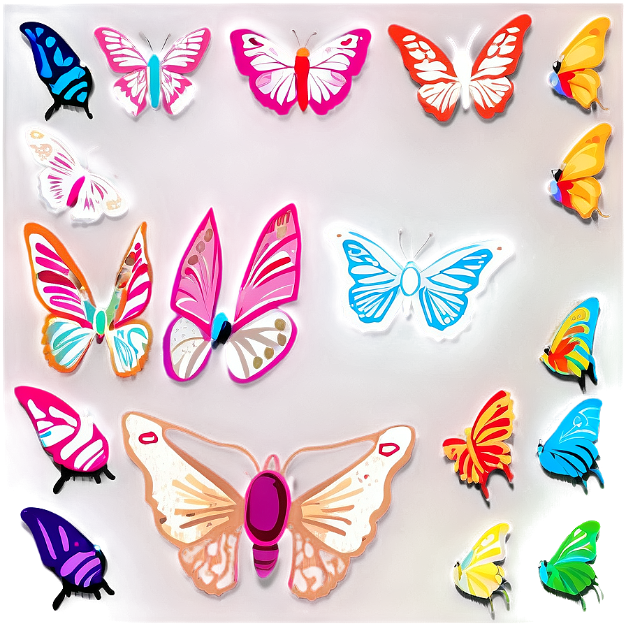 Butterfly Outline With Patterns Png 91 PNG image