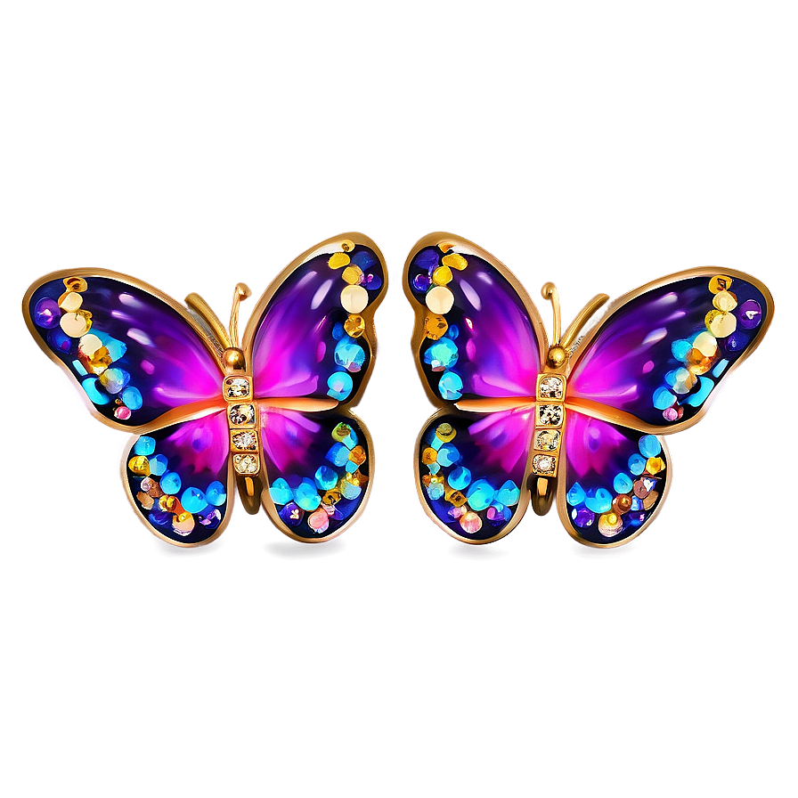 Butterfly Stud Earring Png Nsb80 PNG image