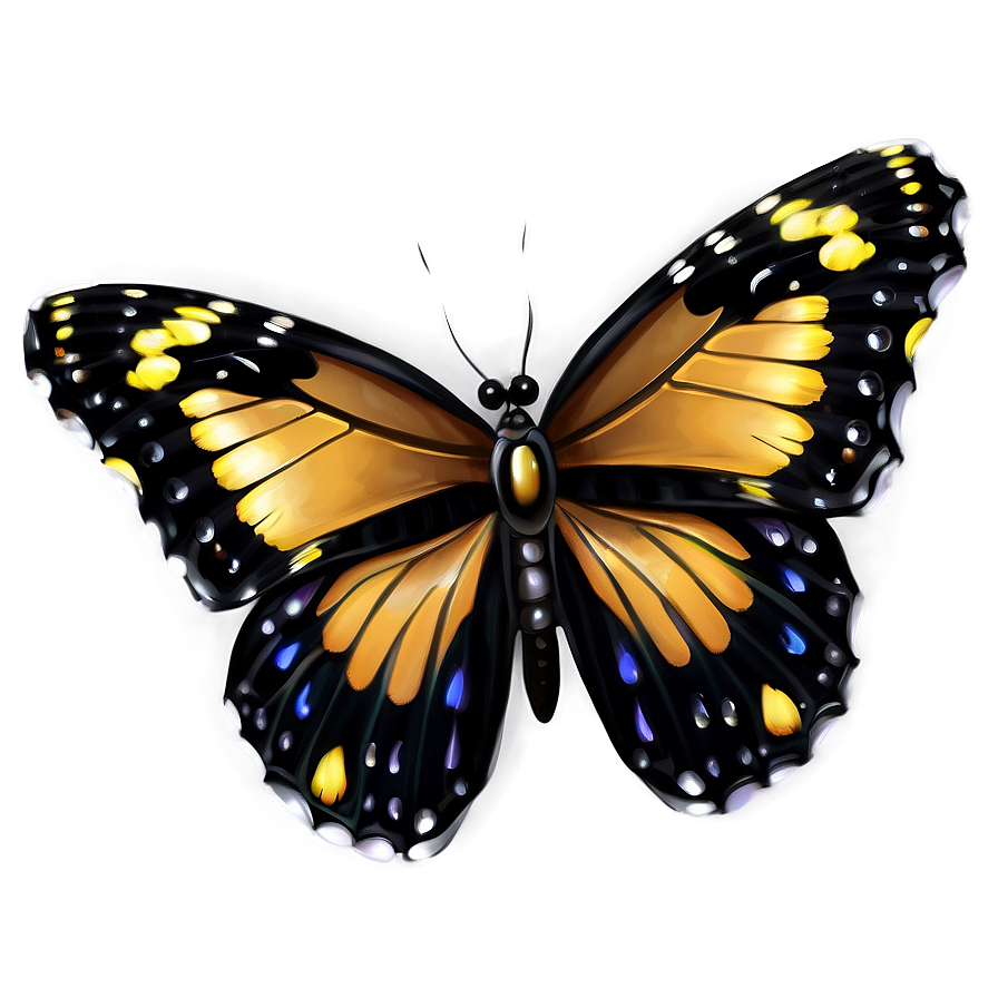 Butterfly With Dewdrops Png Wso PNG image