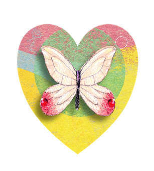 Butterflyon Heart Artwork PNG image