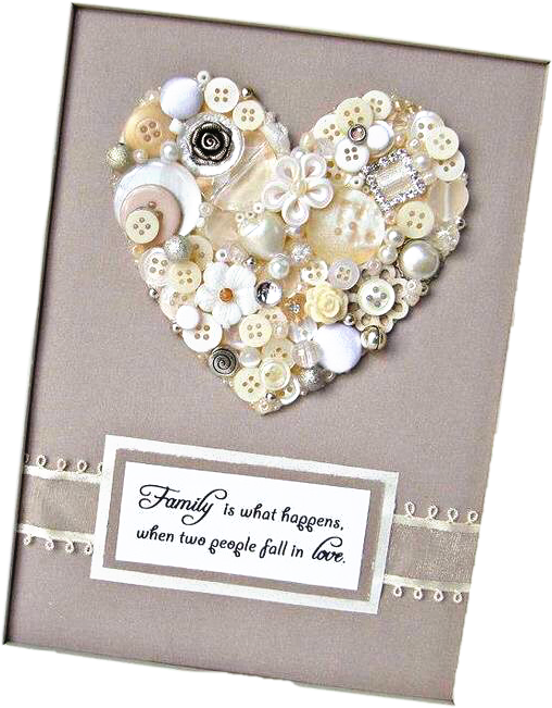 Button Heart Wedding Decoration PNG image