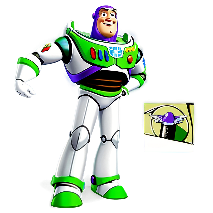 Buzz Lightyear Cartoon Png Bwn PNG image