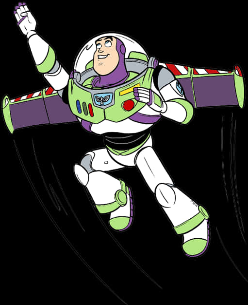 Buzz Lightyear Flying Pose PNG image