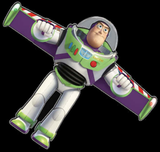 Buzz Lightyear Flying Pose PNG image