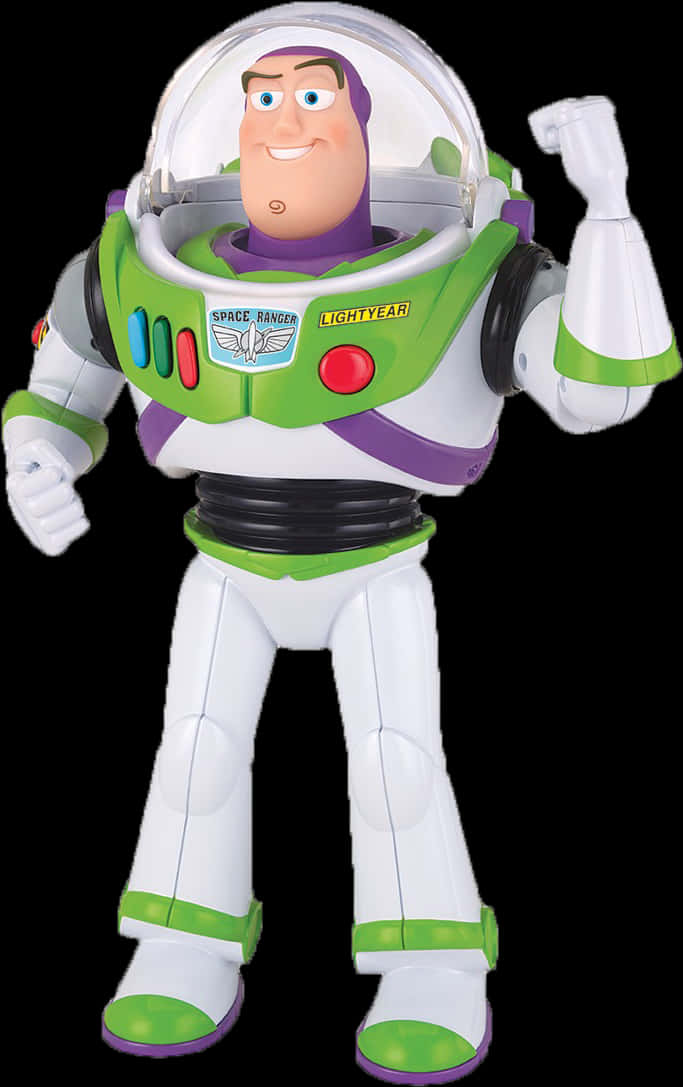 Buzz Lightyear Toy Standing Pose PNG image