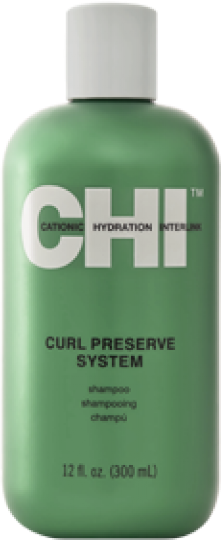 C H I Curl Preserve System Shampoo Bottle PNG image