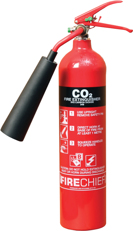 C O2 Fire Extinguisher Red PNG image