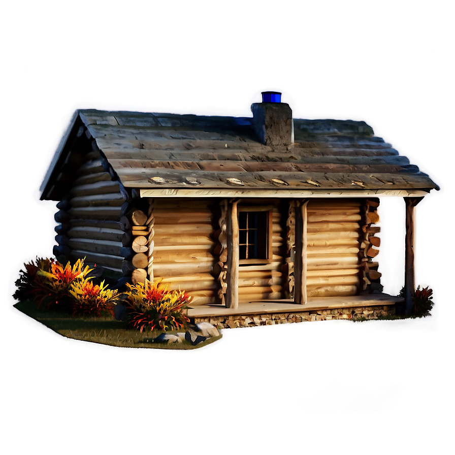 Cabin In Autumn Foliage Png 7 PNG image