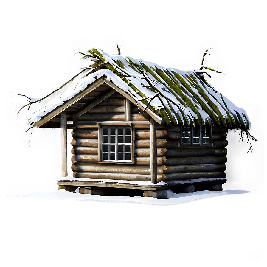 Cabin In Snowy Forest Png 65 PNG image