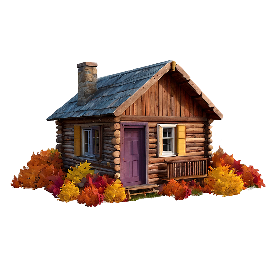 Cabin Surrounded By Autumn Colors Png 91 PNG image