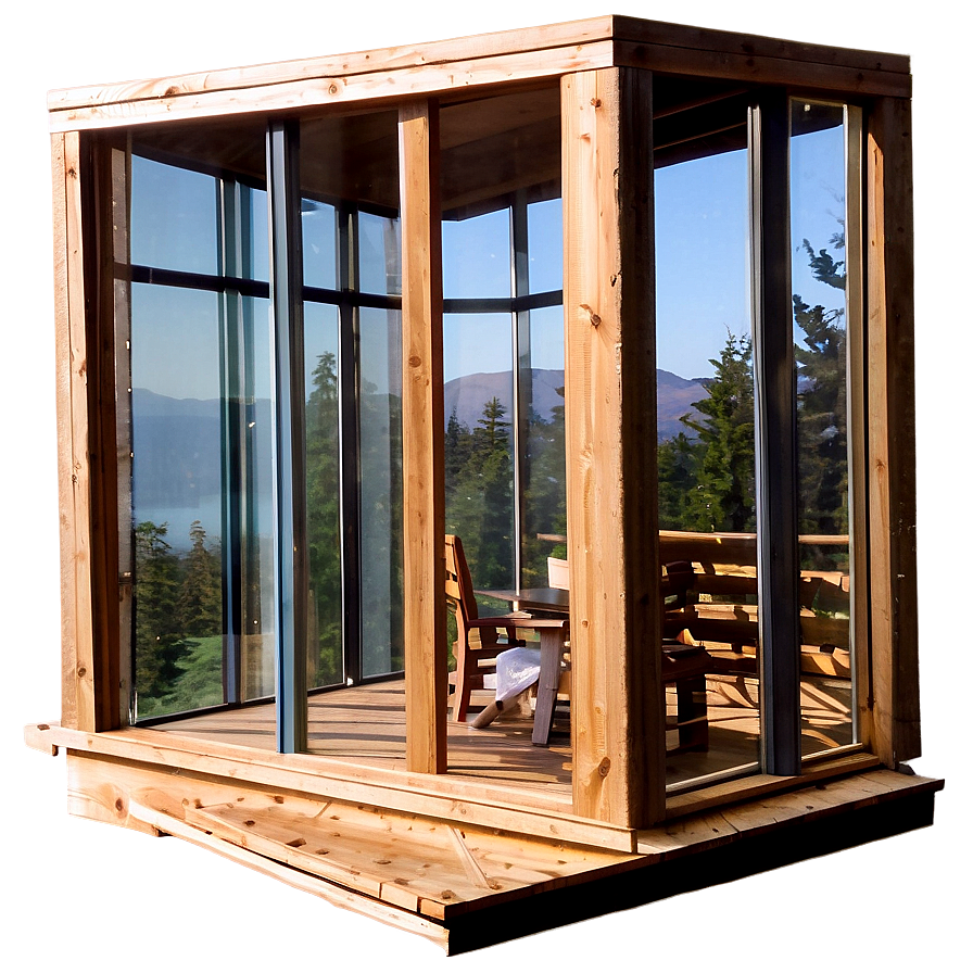 Cabin With Glass Walls Png Uek PNG image