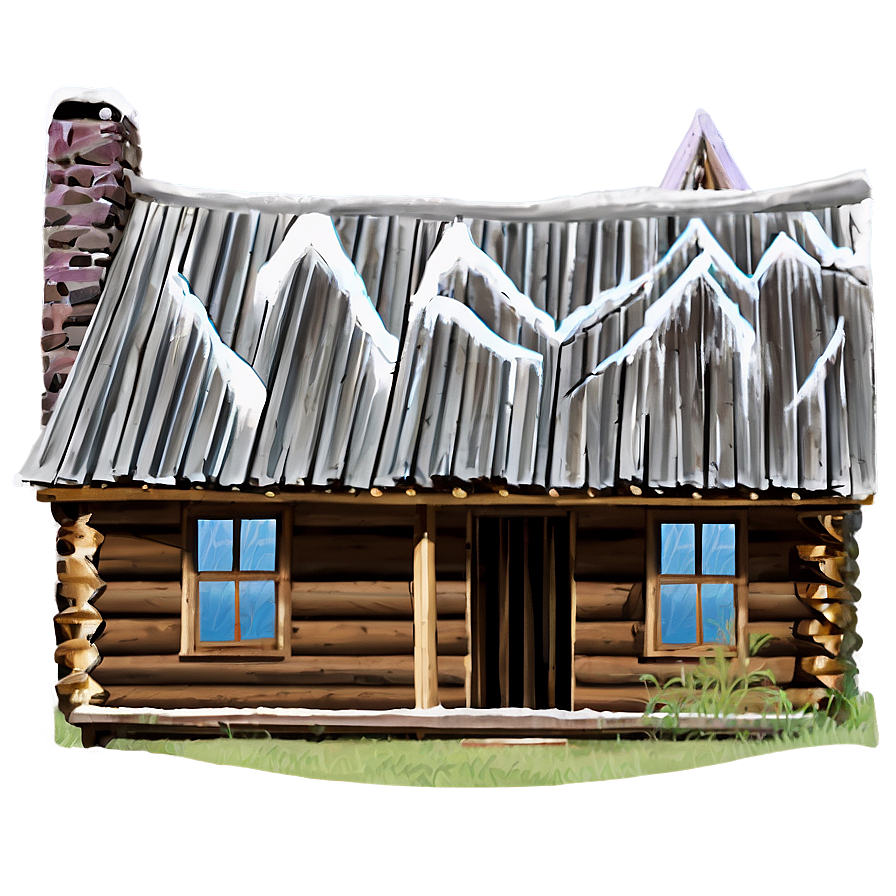 Cabin With Mountain Backdrop Png Bdj50 PNG image