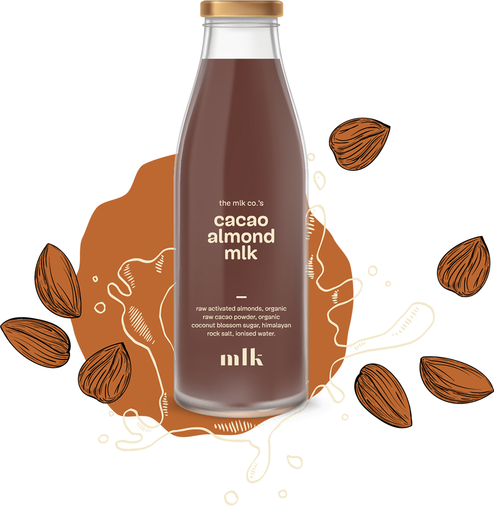 Cacao Almond Milk Bottle PNG image