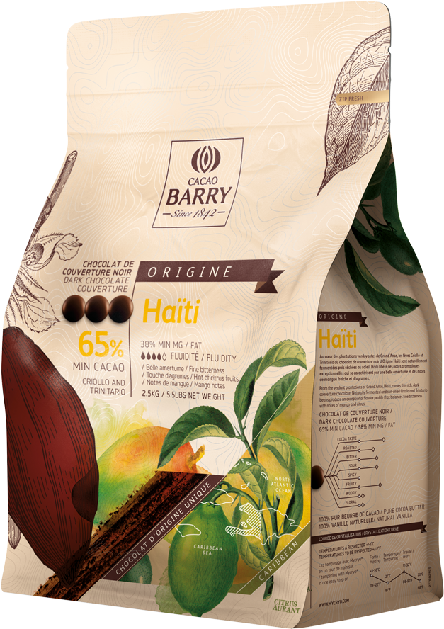 Cacao Barry Haiti Chocolate Packaging PNG image