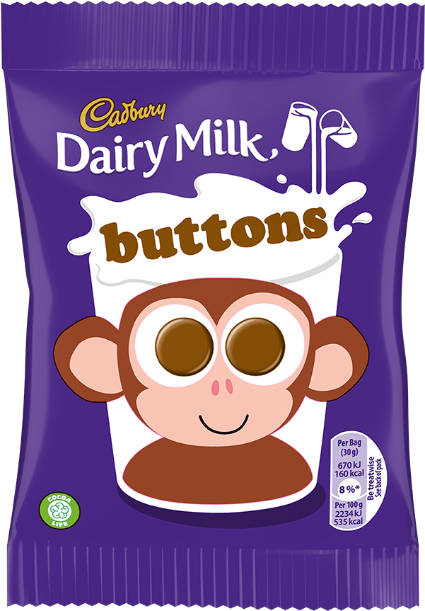 Cadbury Dairy Milk Buttons Package PNG image