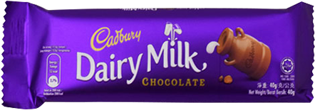 Cadbury Dairy Milk Chocolate Bar Packaging PNG image