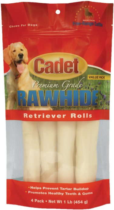 Cadet Rawhide Retriever Rolls Dog Chews PNG image