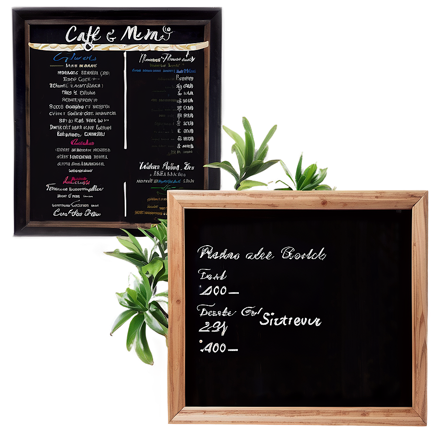 Cafe Menu Board Png 53 PNG image