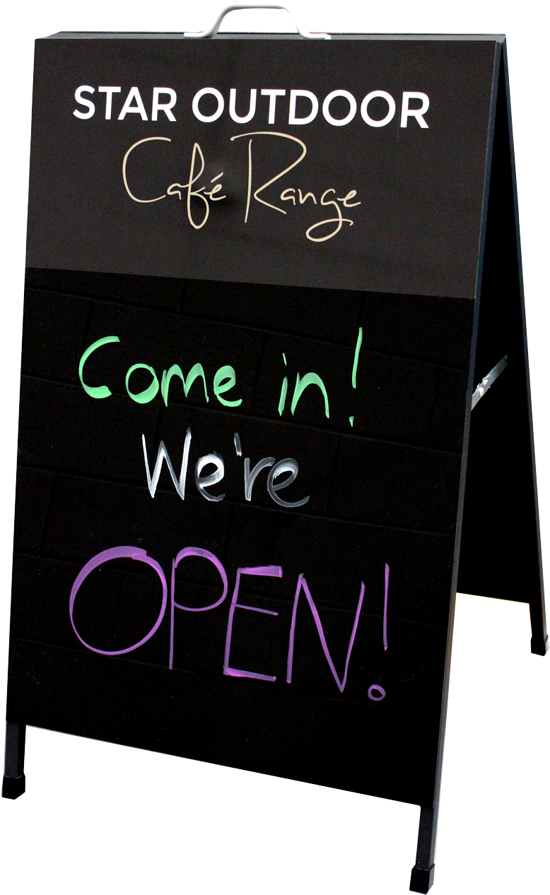 Cafe Open Sign Blackboard PNG image