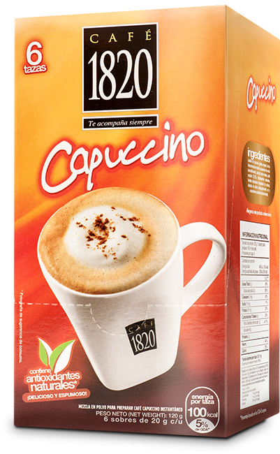 Cafe1820 Cappuccino Box PNG image