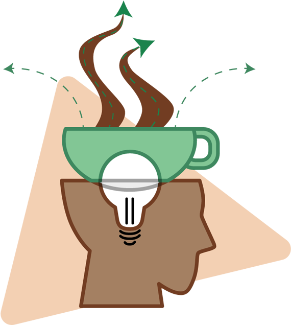 Caffeine Inspiration Concept PNG image