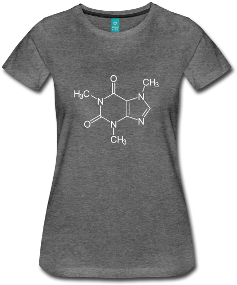 Caffeine Molecule T Shirt PNG image