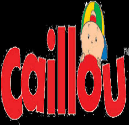 Caillou Logo Red Background PNG image