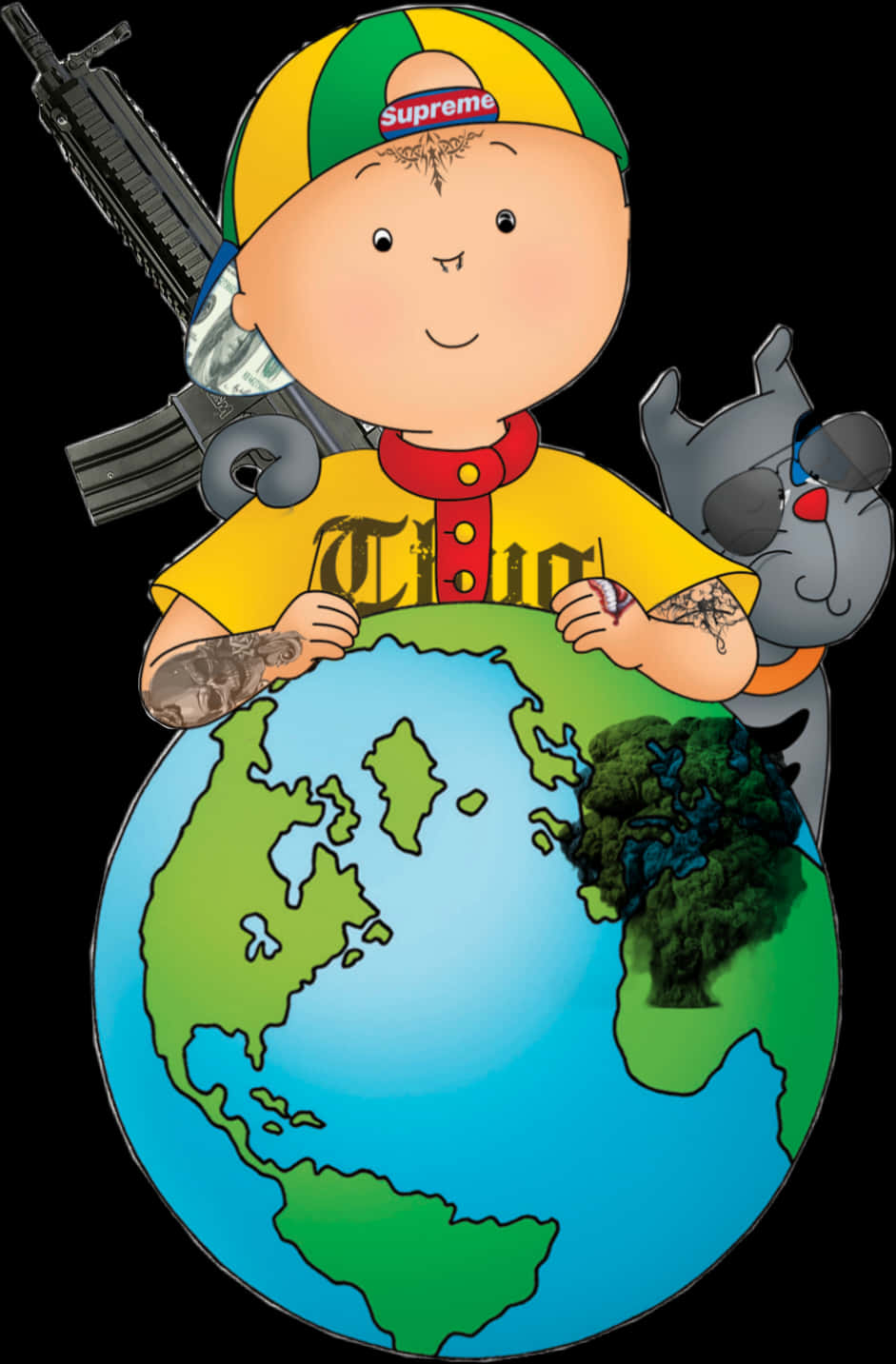 Caillou Supreme World Domination PNG image