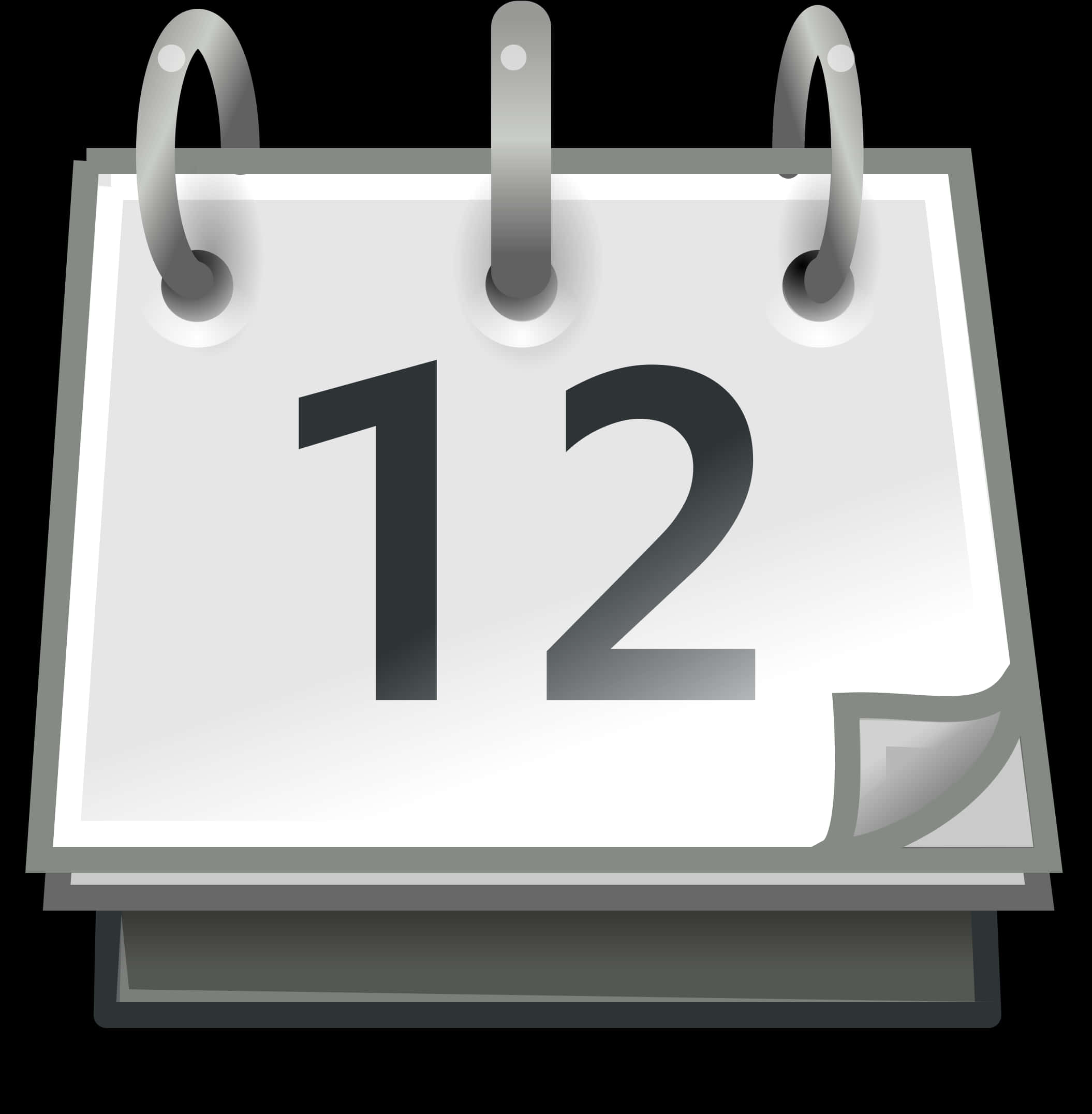 Calendar Icon Number12 PNG image