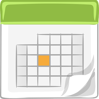 Calendar Iconwith Selected Dateand Page Curl PNG image