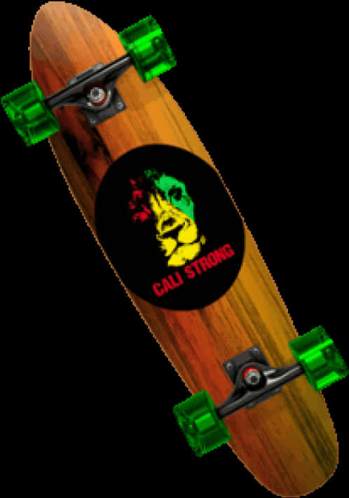 Cali Strong Skateboard Deck PNG image