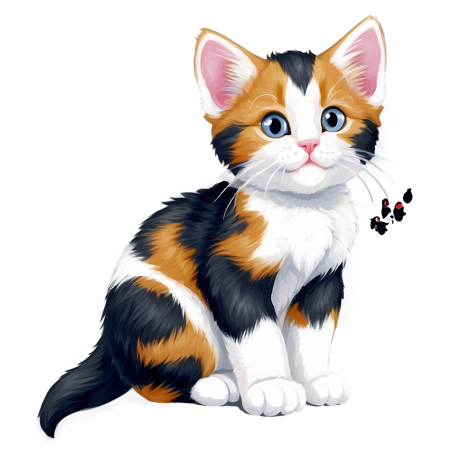 Calico Kitten Png 05232024 PNG image