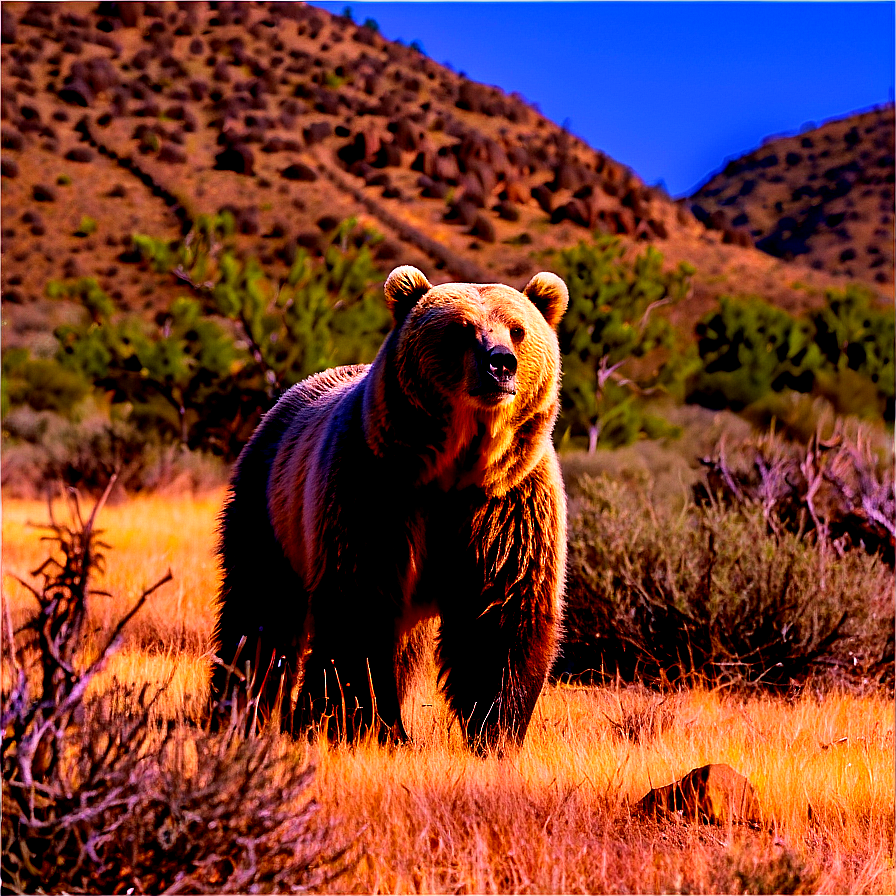 California Bear In The Desert Png 06262024 PNG image