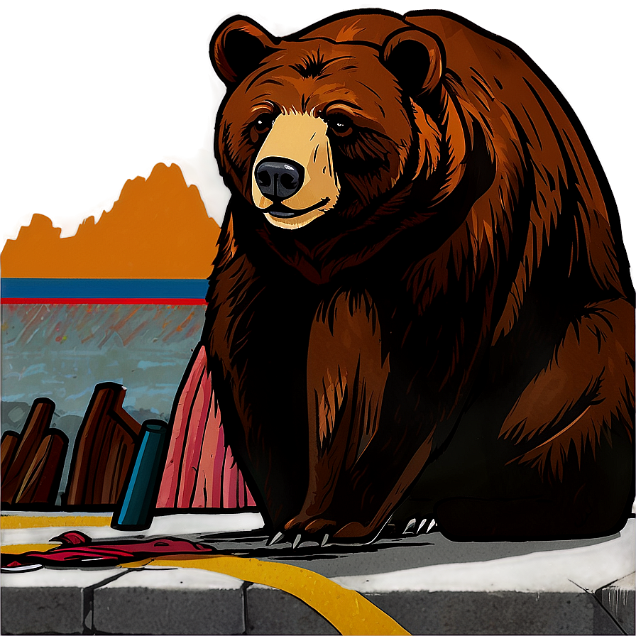 California Bear Street Art Png 97 PNG image