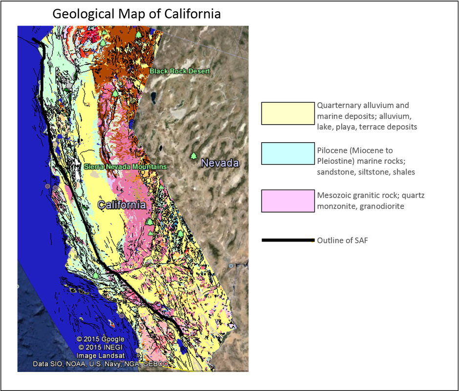 California Geological Map PNG image