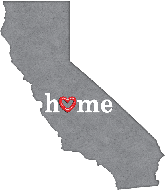 California Home Love Graphic PNG image