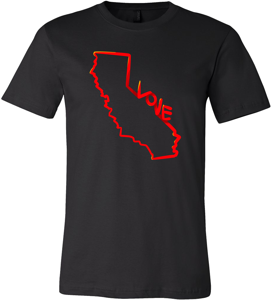California Love Outline Tshirt Design PNG image